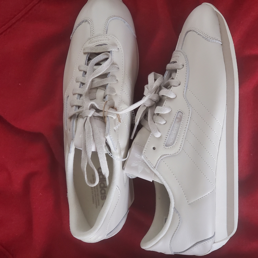Adidas White and Red Athletic Shoes